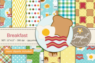 Breakfast Digital Paper Clipart: A Versatile Resource for Designers and Creatives