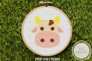 Brown Blanche Cow Modern Cross Stitch: A Creative Trend in the Digital Crafting World