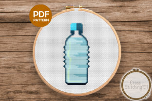 Cold Water Bottle Modern Cross Stitch