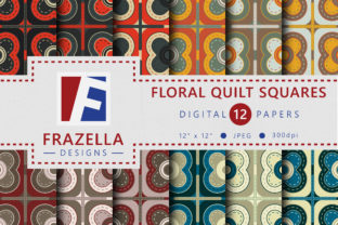 Floral Quilt Squares Digital Paper Collection: A Creative Resource for Design Enthusiasts