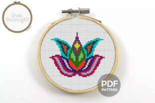 Lotus Flower Modern Cross Stitch Pattern: A Detailed Overview