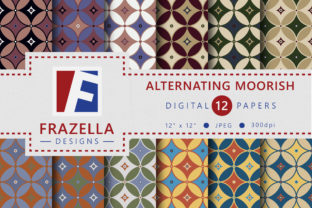 Retro Moorish Pattern Digital Papers