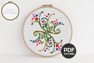 Swirls Modern Cross Stitch Pattern
