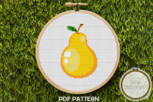 Yellow Pear Cross Stitch Pattern